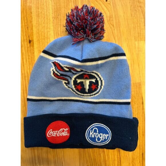Tennessee Titans Toboggan Beanie Blue NFL Pompom Hat - Picture 3 of 3